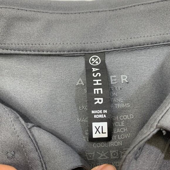 Asher Polo Shirt Men XL Extra Large Graphite Stretch Golf Seal Future Foundation - Picture 4 of 9